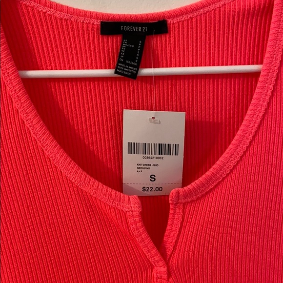 Forever 21 Neon Pink Knit Dress - Picture 2 of 4